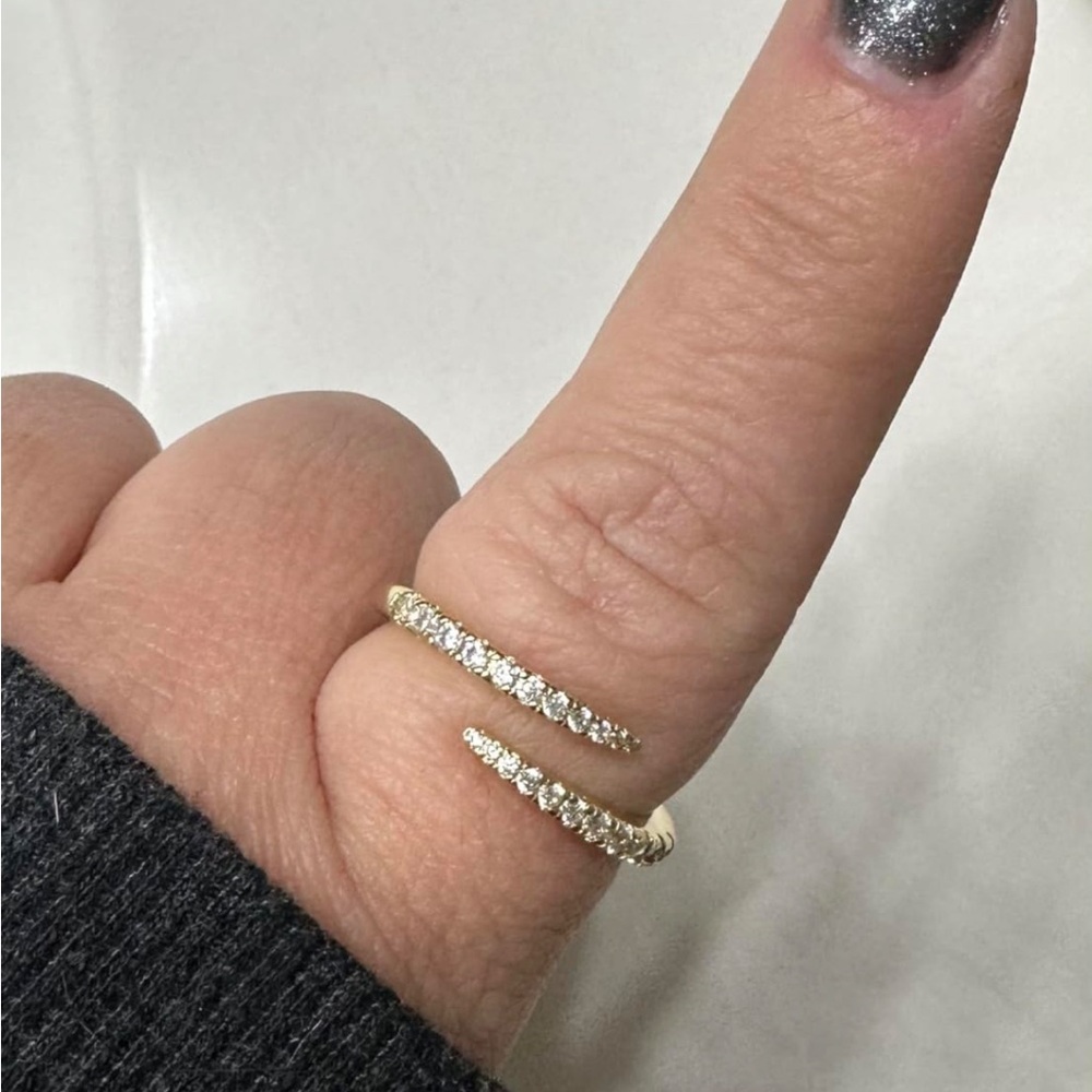 Neiman Marcus 14kt Gold Plated Eternity Ring - Picture 1 of 7